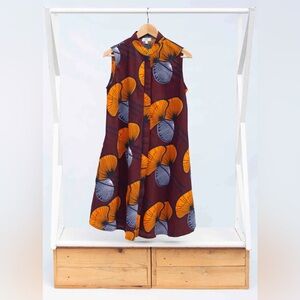 2X Sleeveless Gold Leaf Dress